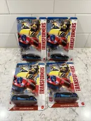 2024 Hot Wheels Lot Of 4 ￼ Transformers Bugatti Veyron Blue