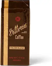 Vittoria Coffee 100% Arabica Italian Ground Coffee 500g. Honey & Toasty Notes with a Medium Intensity. Perfect with Home Filter Machines, Pour Over, Chemex, Plungers.