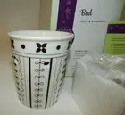 NIB Scentsy Wall Plug In Wax Melt Warmer "Bud" Modern Black & White Pattern