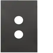 Hager Finesse 2 Gang Switch Cover Matt Black - WBQCV2-MB