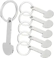 DOITOOL 6Pcs Shopping Trolley Tokens Keyring Portable Hanging Token Remover for Cart Access Practical Keychain Ring for Grocery Trolleys