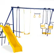 Plum 5 Unit Metal Swing With Slide