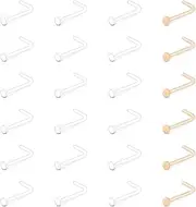 [QWALIT] Clear Nose Studs for Work Clear Nose Rings for Work Clear Nose Piercing Plastic Nose Rings for Surgery Invisible Nose Retainer Clear Cartilage Earring Clear Earrings for Sports Septum Retainer