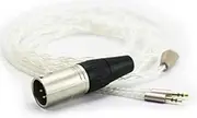 HiFi Cable 4-pin XLR Balanced Male to Dual 3.5mm Connector Compatible with Hifiman Sundara, Arya, Ananda Headphones Silver Plated Replacement Audio Upgrade Cord 2m/6.6ft