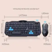 1 Set Of Durable Fashion Colorful Ergonomical Designed Wireless Black Keyboard M