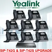 YEALINK SIP-T43U - 2 PORT GIGABIT SIP VoIP-8 PHONES+TP-LINK SG1218MPE PoE SWITCH