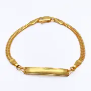 22ct Yellow Gold Flat Link Chain Kids Gold Bracelet 5.4"inches