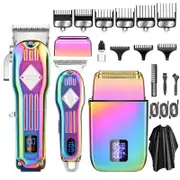Electric Hair Trimmer Barber Cordless Full Set And Trimmer Set Rechargeable Hair Beard LED Display for Men