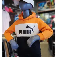 在飛比找蝦皮購物優惠-Puma兒童基本系列ESS+刷毛連帽T恤84612851灰黑