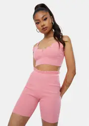 Babe Make You Miss Me Biker Shorts Set