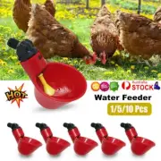 Poultry Chicken Automatic Drinker Cup Waterer Nipple Chook Bird Water Feeder HG