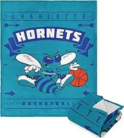 Northwest NBA Charlotte Hornets Silk Touch Sherpa Throw Blanket, 50" x 60", Hardwood Classics