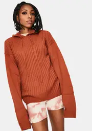 [SNDYS. THE LABEL] Rust Hendrix Knit Hoodie