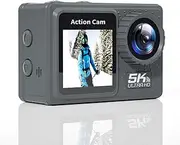 Generic 5K 4K 60FPS Action Video Cam Anti-Shake WiFi Sports DV Cam Dual Screen Outdoor Cycling Camera 170° Wide Angle 30m Waterproof with Remote Control