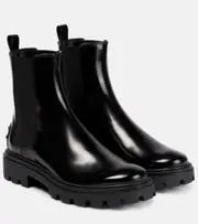 [Tod's] Tod's Patent leather Chelsea boots AU 10 black