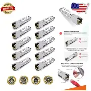10-Pack Copper SFP-T Transceivers for Cisco, Meraki, and Mikrotik Systems
