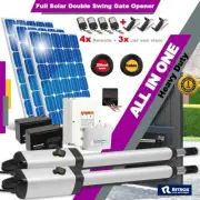 RITROX Farm Full Solar Powered RXD365S Double Swing Gate Opener 4x Remote New