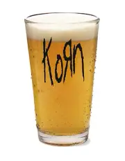 Korn - Rock and Roll - 16oz Pint Beer Mixing Glass Pub Barware Seltzer Liquor