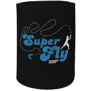 Alcohol Stubby Holder - Superfly Dishing Fish - Funny Novelty Birthday Gift Joke Beer Can Bottle