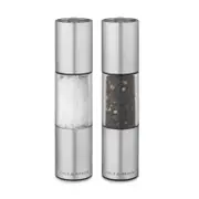 2pc Cole & Mason Oslo 18.5cm Stainless Steel Salt & Pepper Mill - Silver