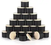Byttlerom 24 Pack 4 Oz Black Candle Tins with Lids, 4Oz Candle Jars for Making Candles Bulk Easy to Use
