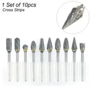 Tungsten Carbide Rotary Burr Bit Set Metal Drawing Carving Burrs for Dremel Tool