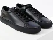 NEW WOMAN By COMMON PROJECTS ACHILLES ORIGINAL LOW Black Leather 37 EU