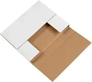 Aviditi M1181 Corrugated Easy-Fold Mailer 11-1/8 Length x 8-5/8 Width x 1 Height White (Bundle of 50)