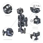 SmallRig Magic Arm with Dual Ball Heads (1/4-20 Screw and NATO Clamp) 3875
