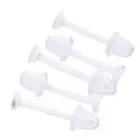100PCS Plastic Earring Posts and Backs Clear Ear Pins and Backs Earnuts Earr _we