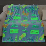 Glow in the Dark Gaming Blanket for Boys - Christmas Easter Valentine'S Gifts To