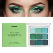 9 Colors Eye Shadow Eyeshadow Palette Green Matte Pearlescent Eye Shadow