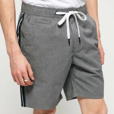 Mens Superdry Chino Shorts 28" Elasticated w Drawstring Smart Casual NEW