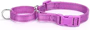 Serijoars Martingale Dog Collar, Adjustable Nylon Training Dog Collar Reflective Martingale Collar for Small Medium Large Dogs (M, Purple)