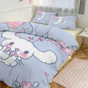 a2333 Cute Cinnamoroll Cartoon Duvet Cover Set Bedding Set 1 Duvet Cover And 2 Pillowcases 3D Cartoon Dog Printed Comfortable And Ultra Soft Bed Set R