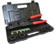 5 in 1 Pex Crimper Kit 3/8" 1/2" 5/8" 3/4" 1" Crimping Plumbing Copper Ring Tool