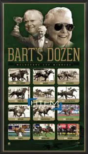 Bart Cummings Melbourne Cup Tribute Print "Barts Dozen" Framed OFFICIAL VRC COA