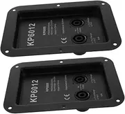 YARNOW 612 Subwoofer Box Terminal Plate 2pcs Speaker Wire Connector Plate Sturdy Iron Speaker Accessories