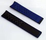 Black/Blue Sports Watch Band to fit TAG Heuer Carrera models with FC5037/9 Clasp