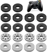 18-Pack Precision Rings for PS5/Xbox Controllers – Aim Assist & Motion Control Accessories, Improve Accuracy & Sensitivity for PS4, Xbox Series X/S, ROG Ally, Switch Pro (4 Strengths, Black/Gray)