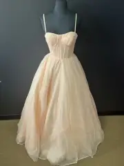 Sherri Hill 54961 blush colored (more of a peach) size 4 $300