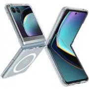 For Motorola Razr 40 Ultra 5G Magnetic Case Compatible With Magsafe Clear Acrylic Phone Cover