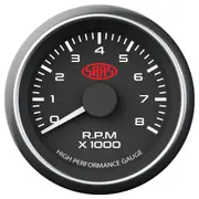 SAAS Tachometer 0-8K 52mm Black Muscle Series SG-TAC52B
