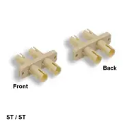 Kentek ST to ST Duplex Multi-Mode Fiber Optic Coupler Feed through Extender