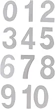 HOMSFOU 10pcs Stainless Steel 3d for Hotel Door Easy Install Address Door Label