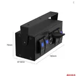 IKOKTW 4 GANG 搖桿撥動開關盒 4 路 USB 快速充電器藍光開關雙 USB 4.8A 12/24V 通用多