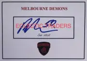 Ben Brown SIGNED Melbourne Demons Card. AFL Football Premiership. Viney Gawn