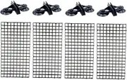 1Set Aquarium Isolation Panel Lattice Plate Black with Suction Cups Easy to Install Fish Tank Divider for Isolating Fish and Building Platforms