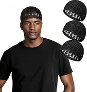 [Generic] Men's Handmade Crochet Wheat Ear hat Wig hat Breathable Hollow Yarn hat