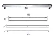 Tile insert Floor grate/ shower waste (Stainless/Black/Gold/Grey) 50mm outlet